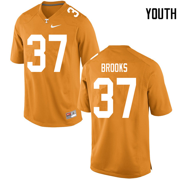 Youth #37 Paxton Brooks Tennessee Volunteers College Football Jerseys Sale-Orange